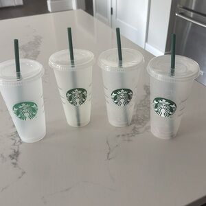 Starbucks Frosted Reusable Logo Cups